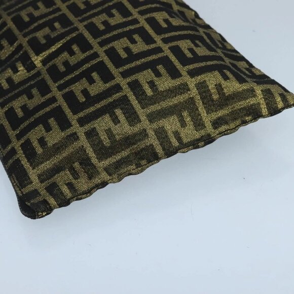 FENDI Zucca Canvas Pouch Gold Auth 102385 - Picture 6 of 15